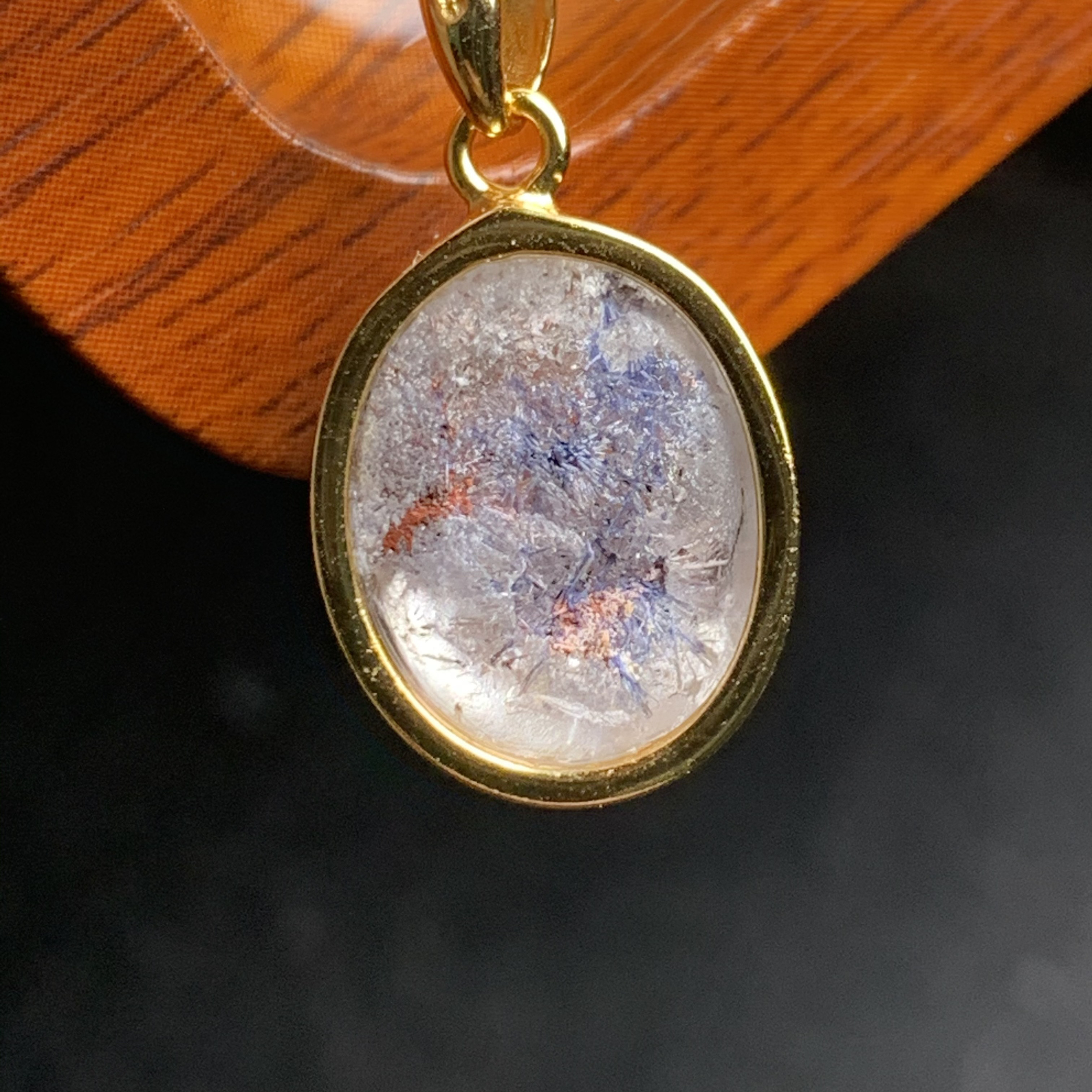 4gram天然無処理 デュモルチェライト ペンダント s925シルバー