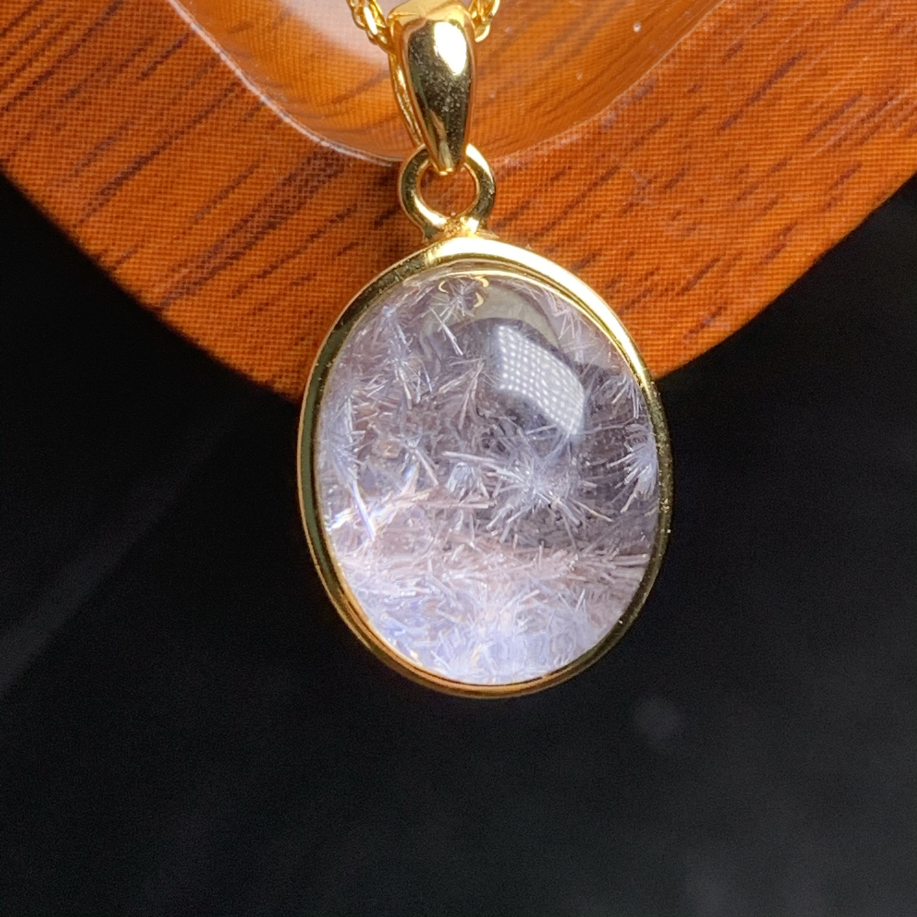 4gram天然無処理 デュモルチェライト ペンダント s925シルバー