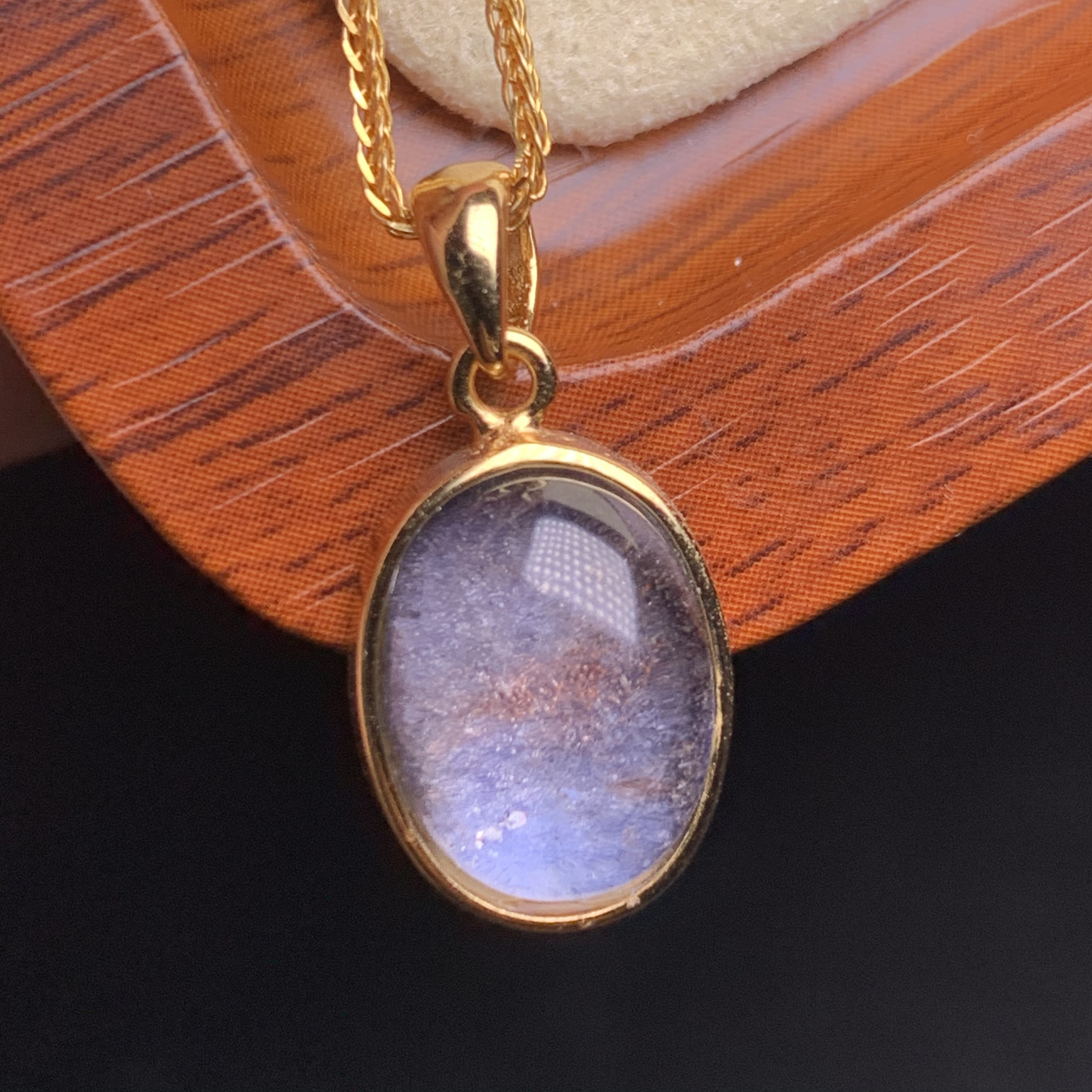 2.3gram天然無処理 デュモルチェライト ペンダント s925シルバー