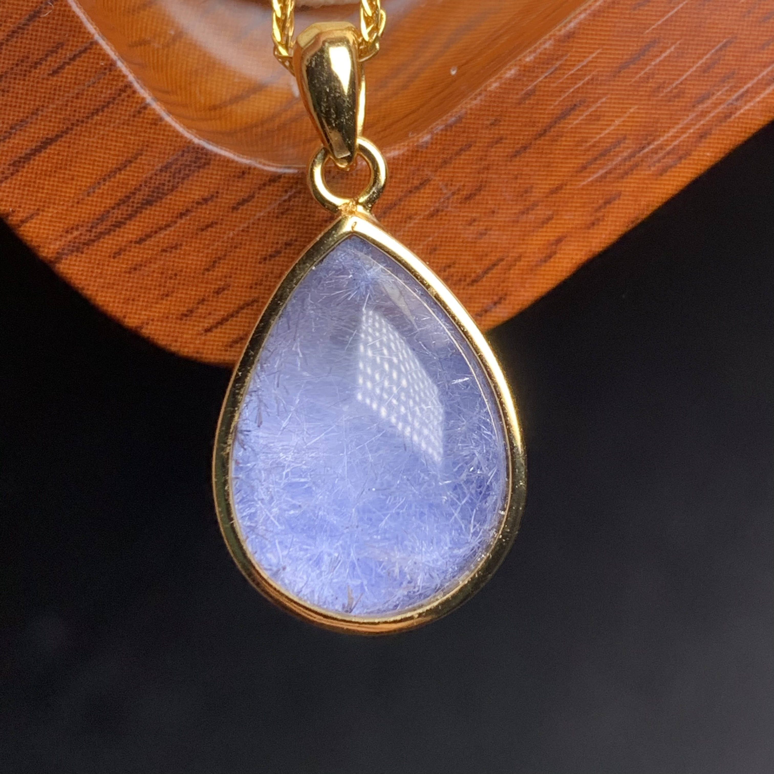 3.8gram天然無処理 デュモルチェライト ペンダント s925シルバー