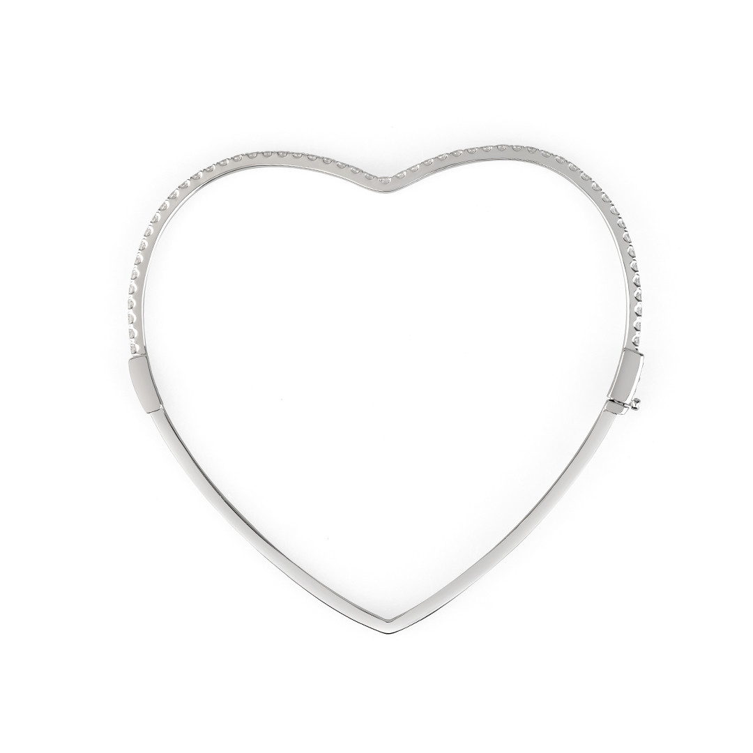 ハートシルエット・バングル S73H25616-W（3週間発送）