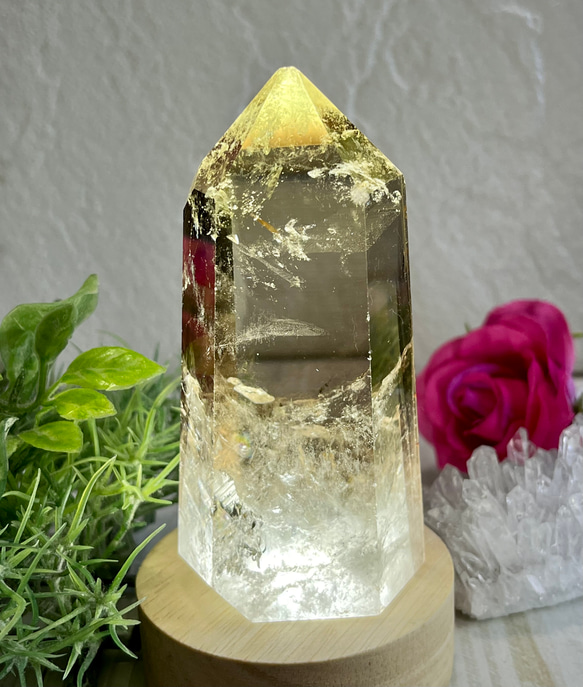 恋愛・ビジネス】 レインボー✨ 非加熱 シトリン クォーツ ポイント