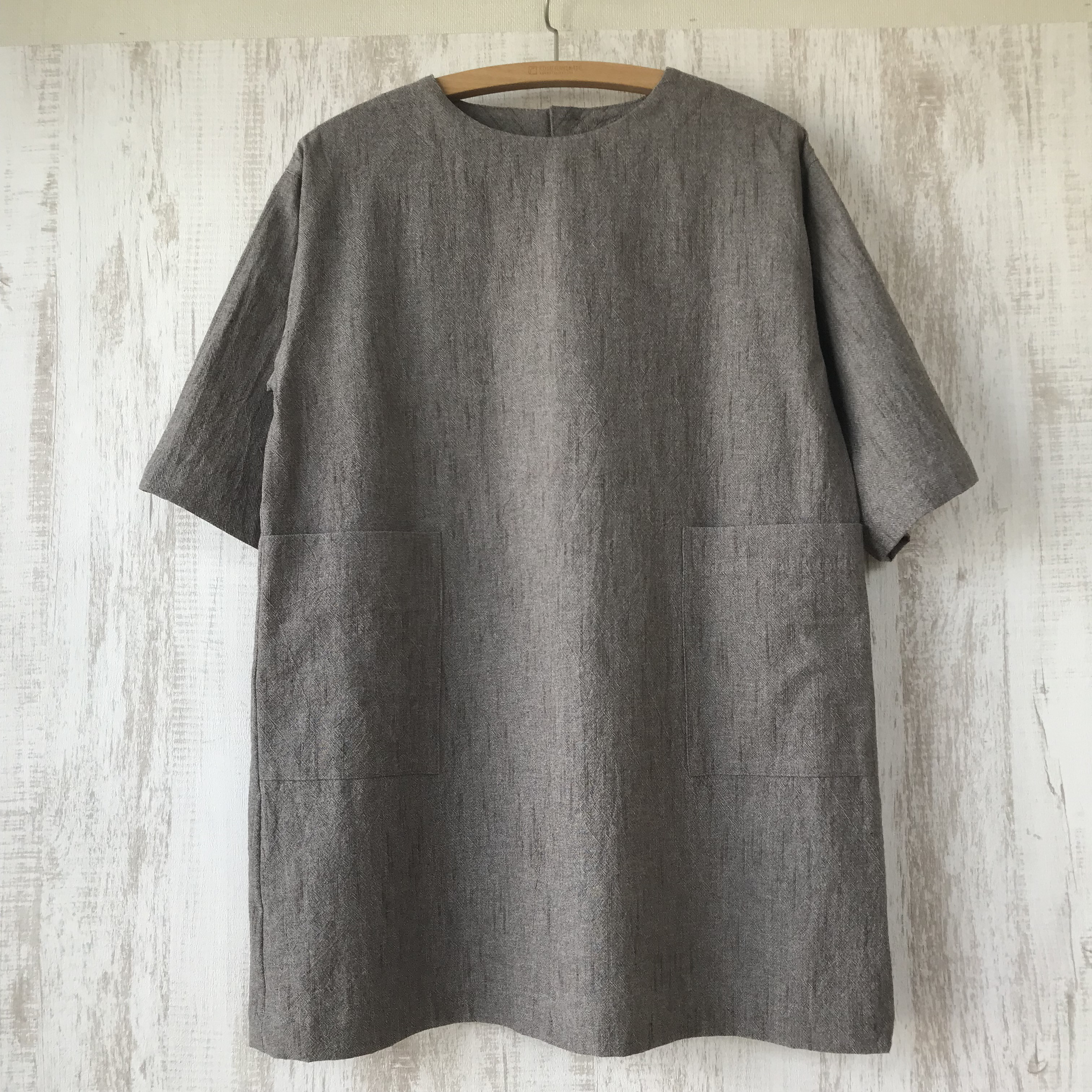 先染め縦スラブ　スペック糸使い　ゆったり　チュニック