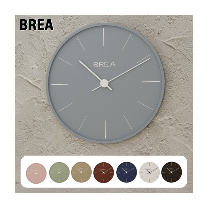 木製 壁掛け時計 おしゃれ シンプル 丸型 時計 静音タイプ BREA-1937
