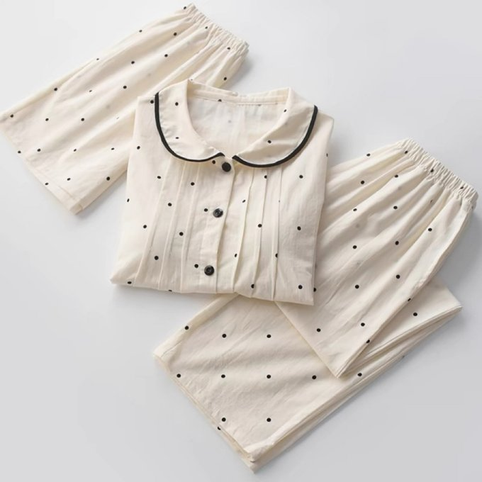 3点セット・夏・パジャマ・ルームウェア・コットン100%