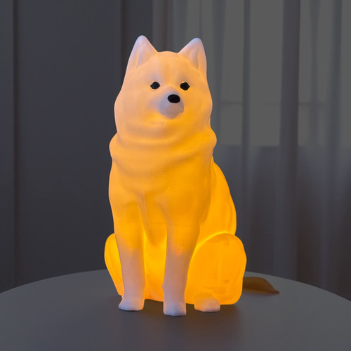 柴犬 光るインテリアオブジェ 明滅式LEDキャンドルライト 電池式 軽量