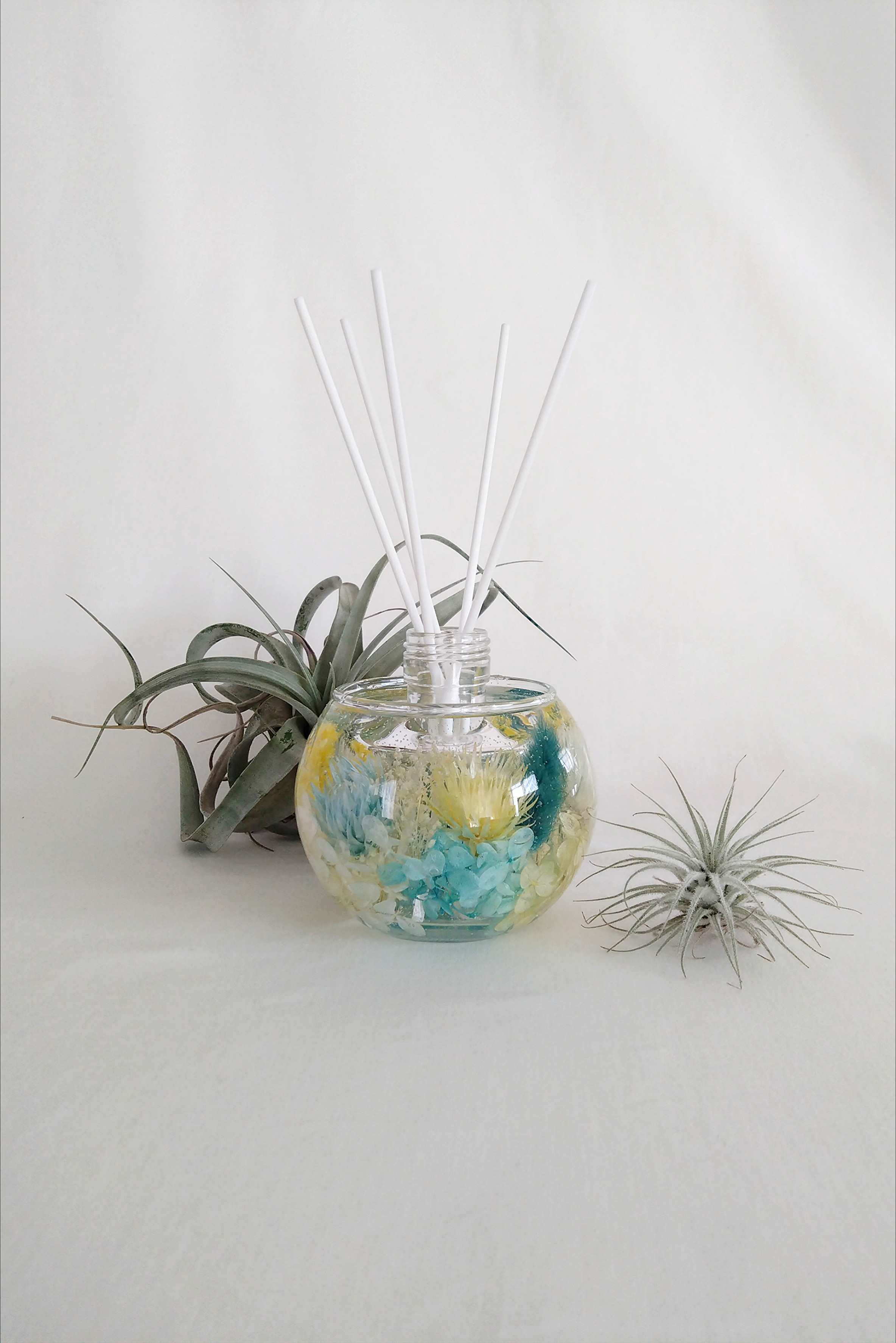 固まるハーバリウムディフューザー 爽やか系