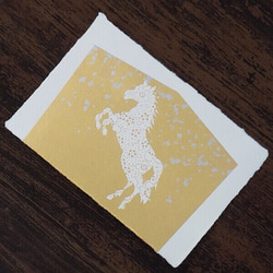 オーダー　202６年　干支　「午」　純金箔押し　和紙製ポストカード　 6枚目の画像