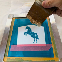 オーダー　202６年　干支　「午」　純金箔押し　和紙製ポストカード　 8枚目の画像