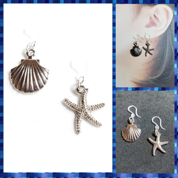 No.1411-B 海☆ホヌ(亀)ピアス・イヤリング ピアス（その他