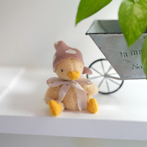 あひるのぬいぐるみ 水玉ピンクちゃん テディベア あひる ぬいぐるみ