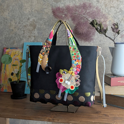 ⚮̈ミナペルホネン jungle relief シプリバッグ 巾着ショルダー
