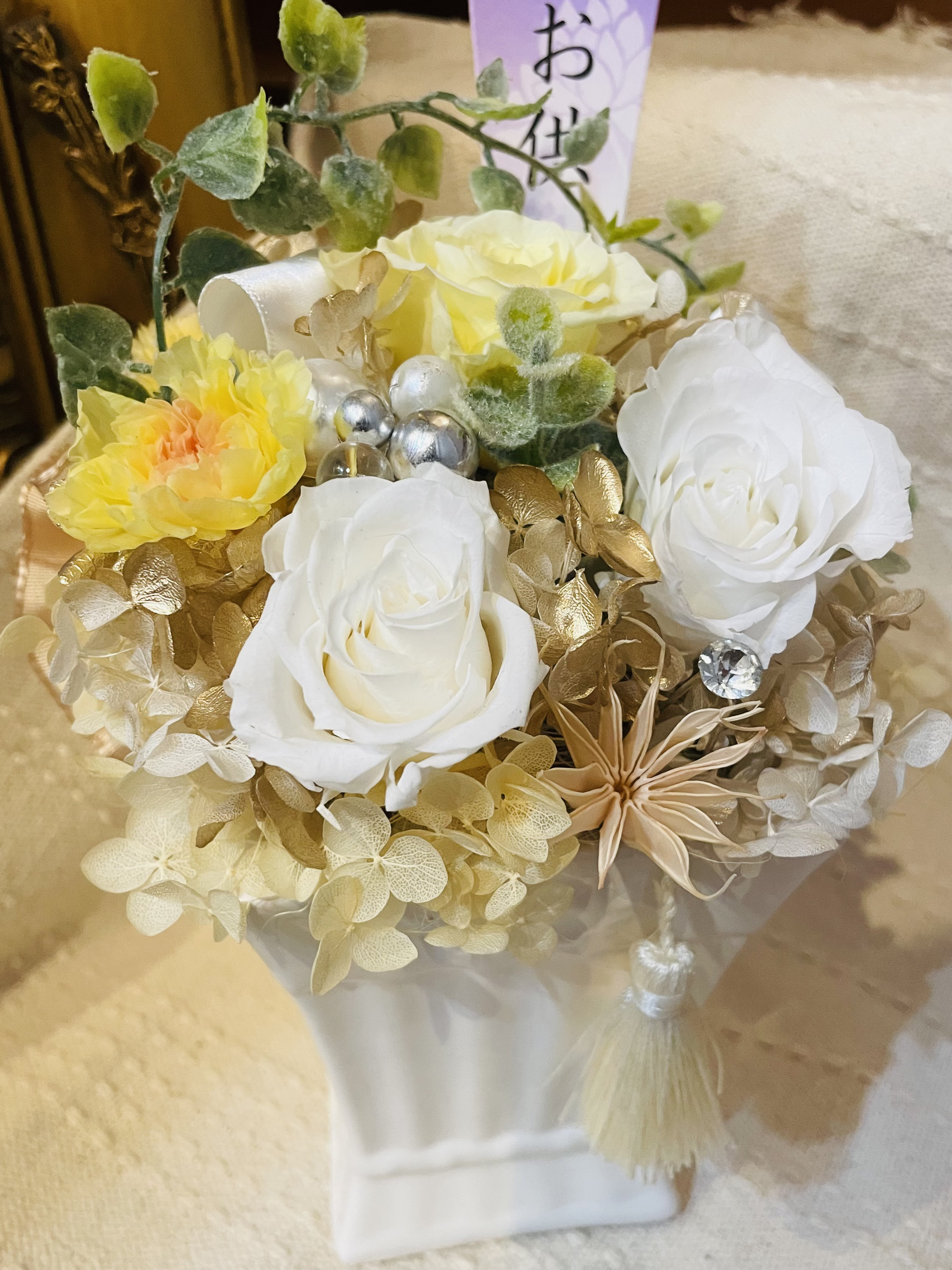 お供え用プリザーブドフラワー
