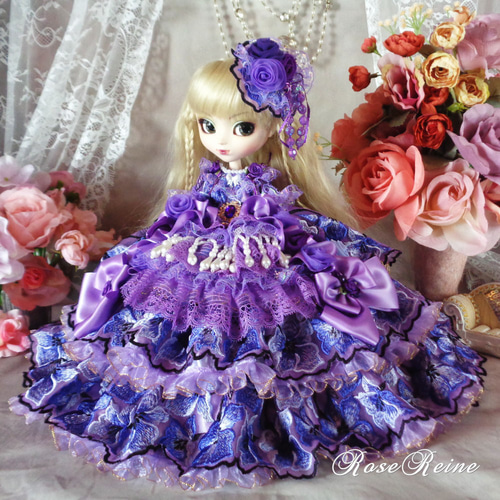 ベルサイユの薔薇 優美でミステリアスな豪華フリルドールドレス ベルサイユの薔薇 秘密の宮殿に舞い降りたバイオレットプリンセス 優美