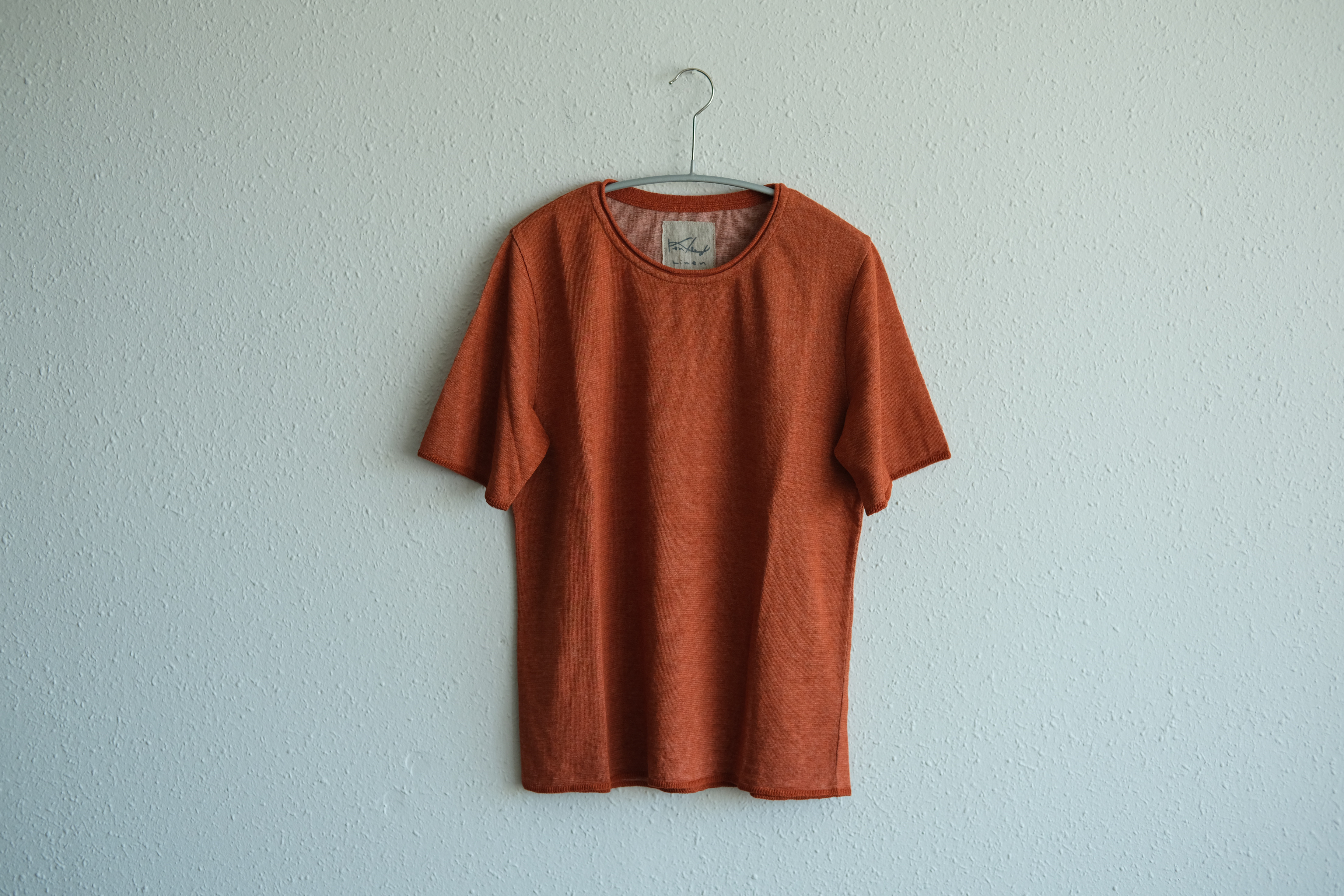 【new】リネンキュプラ　半袖プルオーバー（ヒイロオレンジ）｜レディース2サイズ