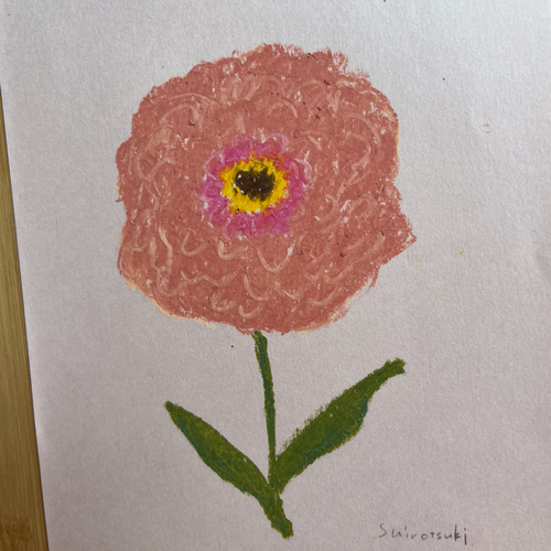 原画】花の絵ーくすみピンクのお花 絵画 crystal empty 通販 19612725