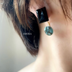 アマゾナイト ピアス（スタッド・一粒） の人気通販｜Creema(クリーマ