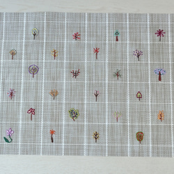 フェルトの野菜の手刺繍ランチョンマット ランチョンマット スワン工房