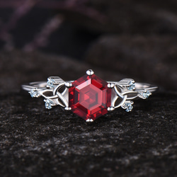 1 月の誕生石天然ガーネットリング赤い宝石ガーネット婚約指輪ローズ