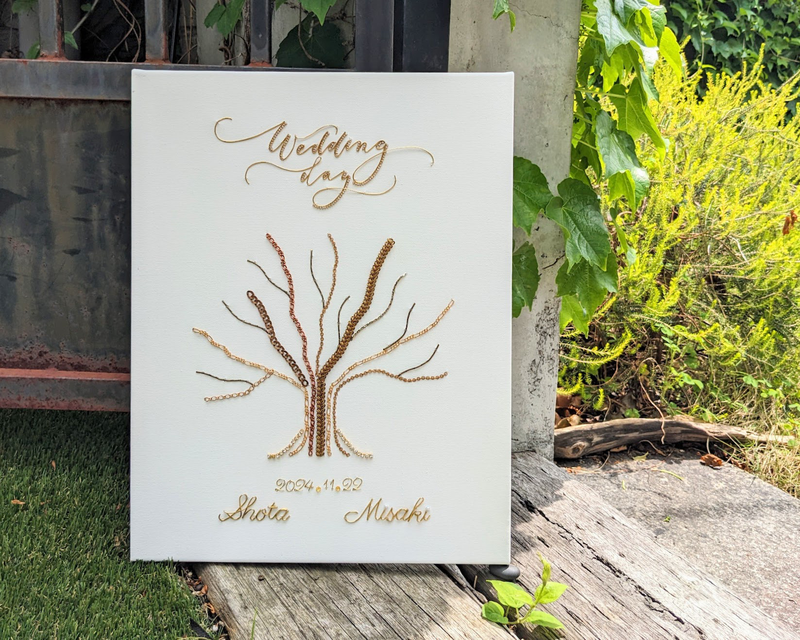 ゲストと完成するウェディングツリー【結婚証明書】装飾ウェルカムボード
