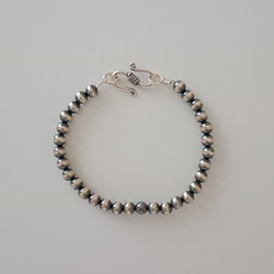 ナバホパール ブレスレット 燻し銀 高級 メンズ レディース