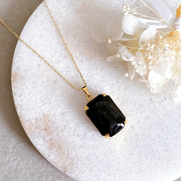 【浄化済み】14KGP モリオンネックレス 40〜45cm 天然石 13×18mm ネックレスチェーン変更可能 4枚目の画像