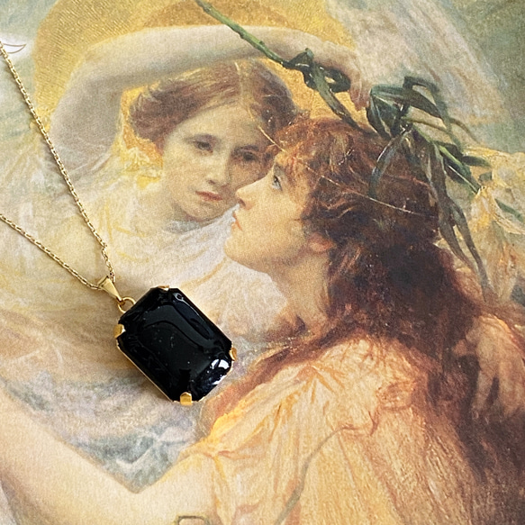 【浄化済み】14KGP モリオンネックレス 40〜45cm 天然石 13×18mm ネックレスチェーン変更可能 6枚目の画像