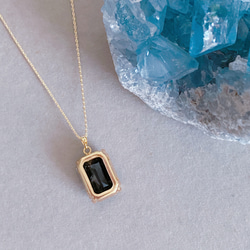 【浄化済み】14KGP モリオンネックレス 40〜45cm 天然石 13×18mm ネックレスチェーン変更可能 5枚目の画像