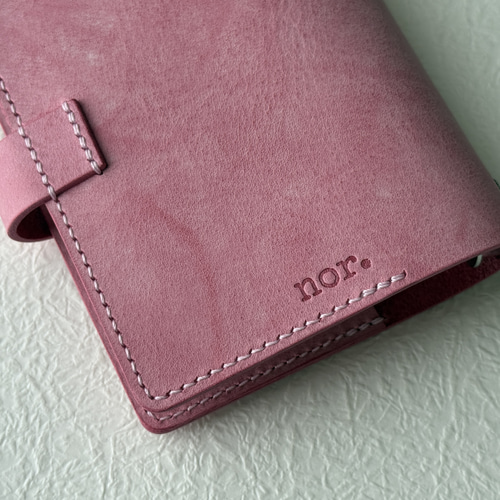 ミニ6 システム手帳カバー / イタリアンレザー / チェリーピンク☆限定