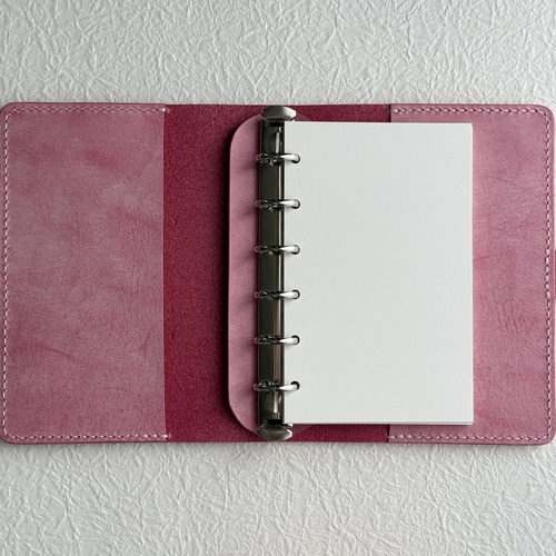 【ミニ6】　システム手帳　イタリアンレザー　ハンドメイド ミニ6サイズ システム手帳 イタリアンレザー ハンドメイド