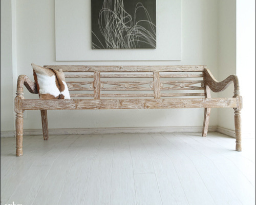 北欧ビンテージ　チークのベンチソファ c1db18e57f1a7f8563892ec7640d12