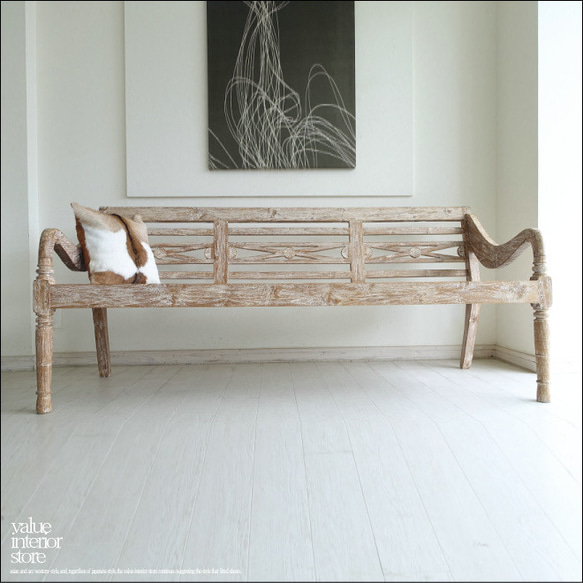 アンティークソファベンチ 送料込み イタリア製 猫脚 ベンチソファ