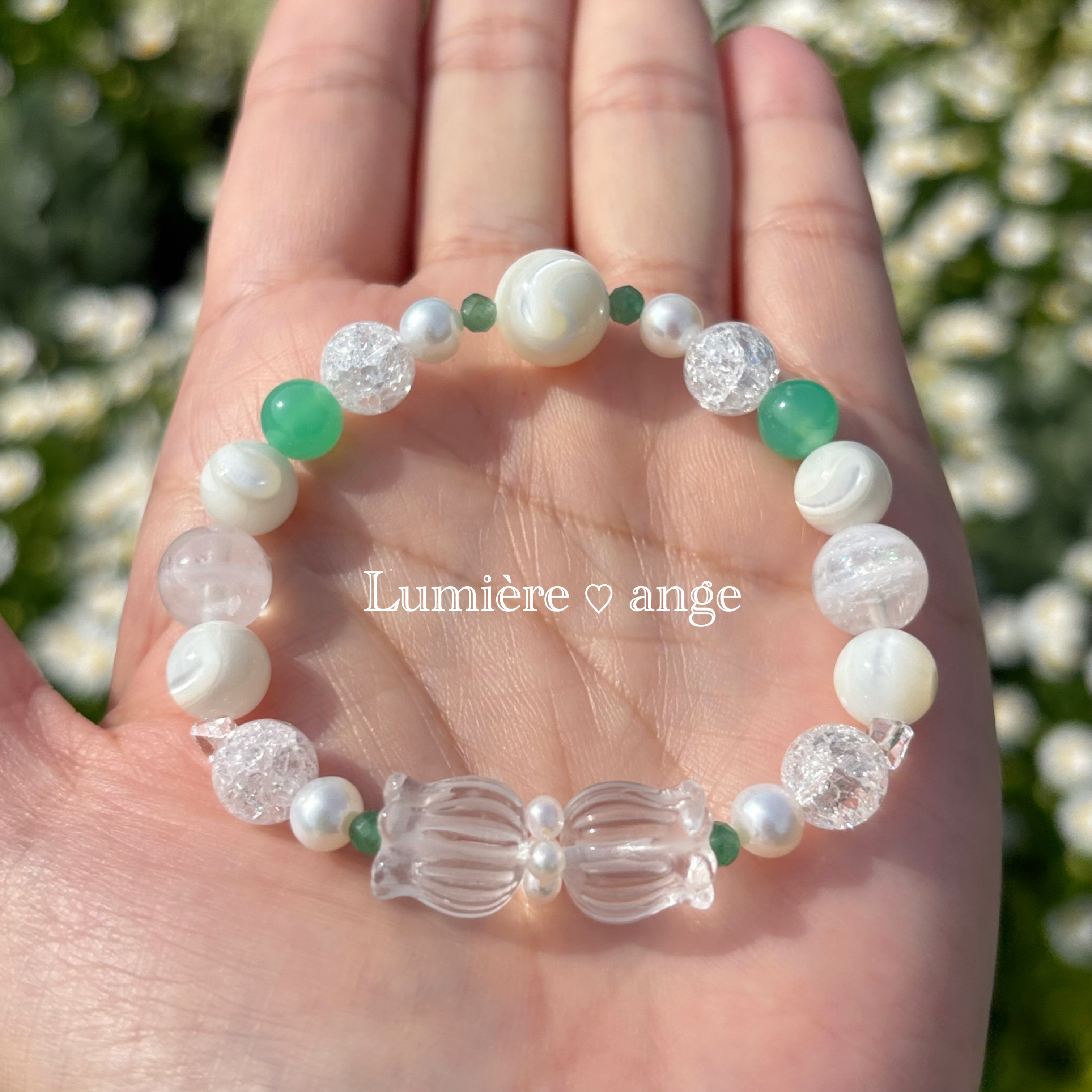 ✧︎* Flower garden ✧︎ 天然石ブレス✧︎*