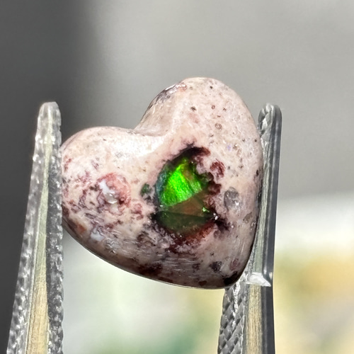 ハンドメイド作家様 カンテラオパール ハートシェイプリング 天然石