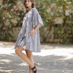 ま*う様 佐橋節子　リバティ　ワンピース リバティ 半袖ワンピース＜18 ラマン＞ ワンピース 佐橋節子