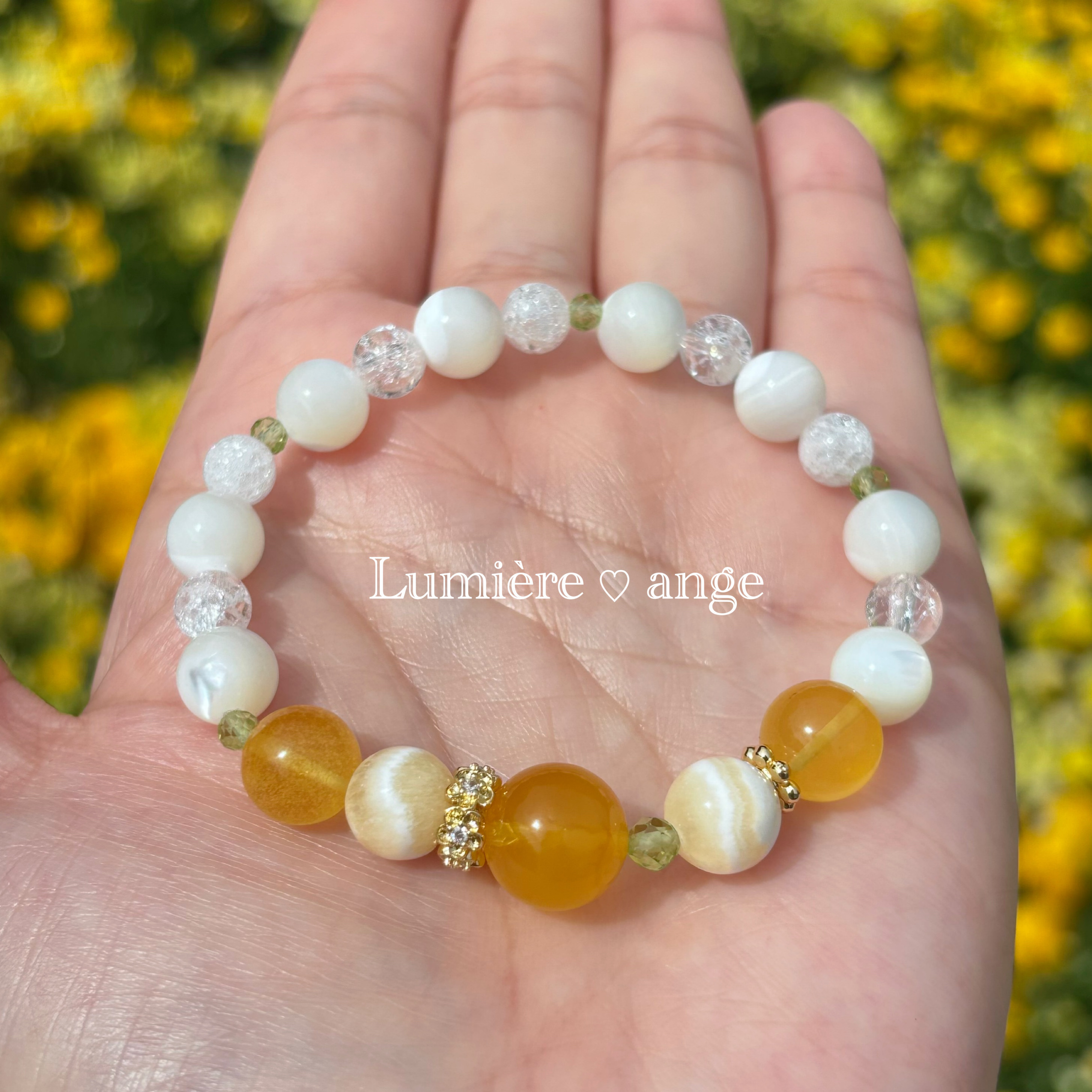 ✧︎* Flower garden ✧︎ 天然石ブレス✧︎*