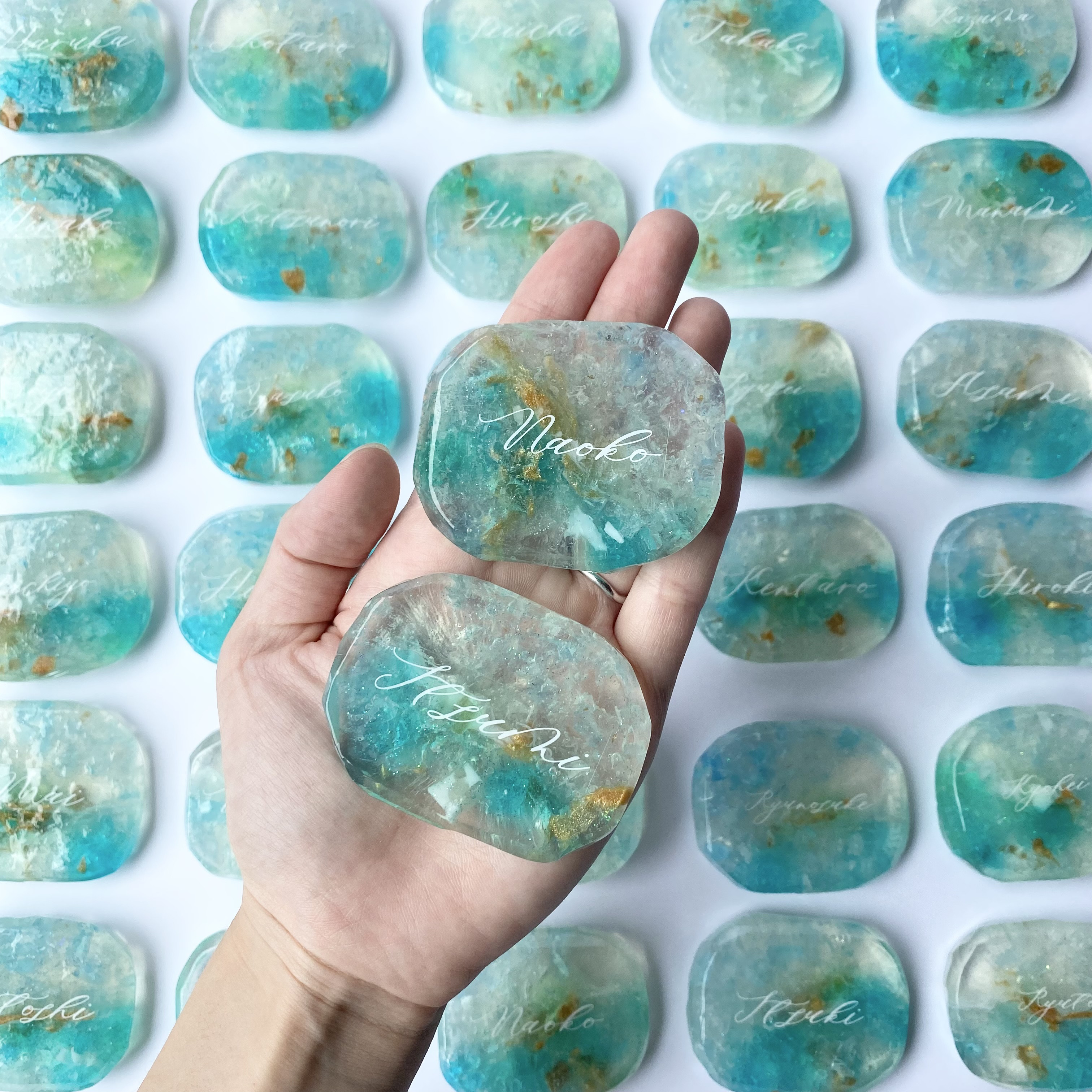 いと様専用【カスタム自由！】色やデザインが選べる 宝石石鹸 結婚式 席札 プチギフト