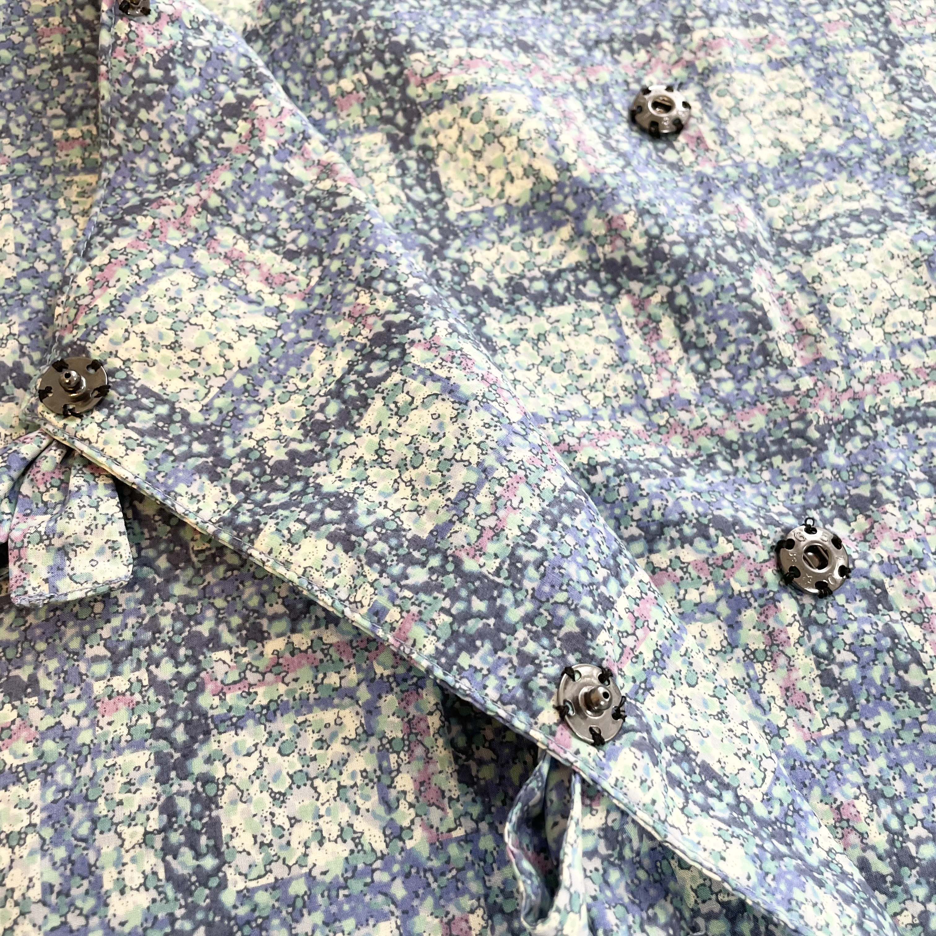 リバティ生地＊カシュクール風ワンピース（コバイン）