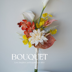 ヘッドピース付き和装ブーケ　ブライダルブーケ　アーティフィシャル a1905-01.jpg