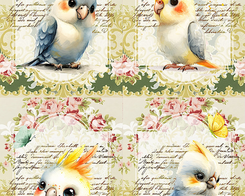 インコちゃんデザイン 素材パネルサンプル ❀ハンドメイド❀ 予約ページ 3 インコちゃんデザイン 素材パネルサンプル ❀ハンドメイド❀ 予約ページ 3