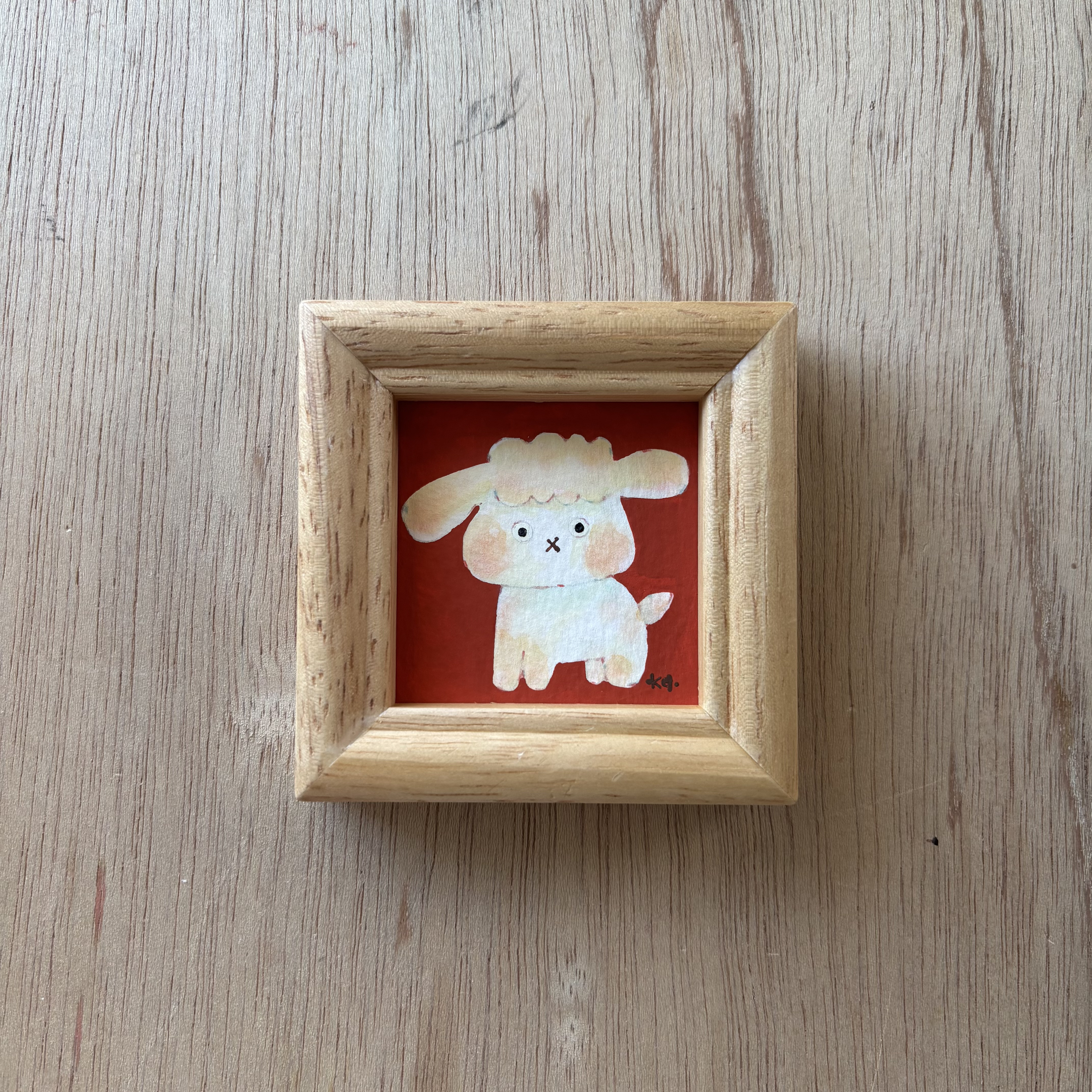 「ひつじのひーちゃん」ミニ額　原画