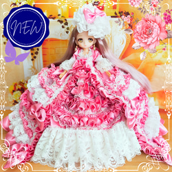 リカちゃんの服 ハンドメイド♡真っ赤なドレス♡ リカちゃん ハンドメイド服 ドール服 人形服 赤と黒のドレス