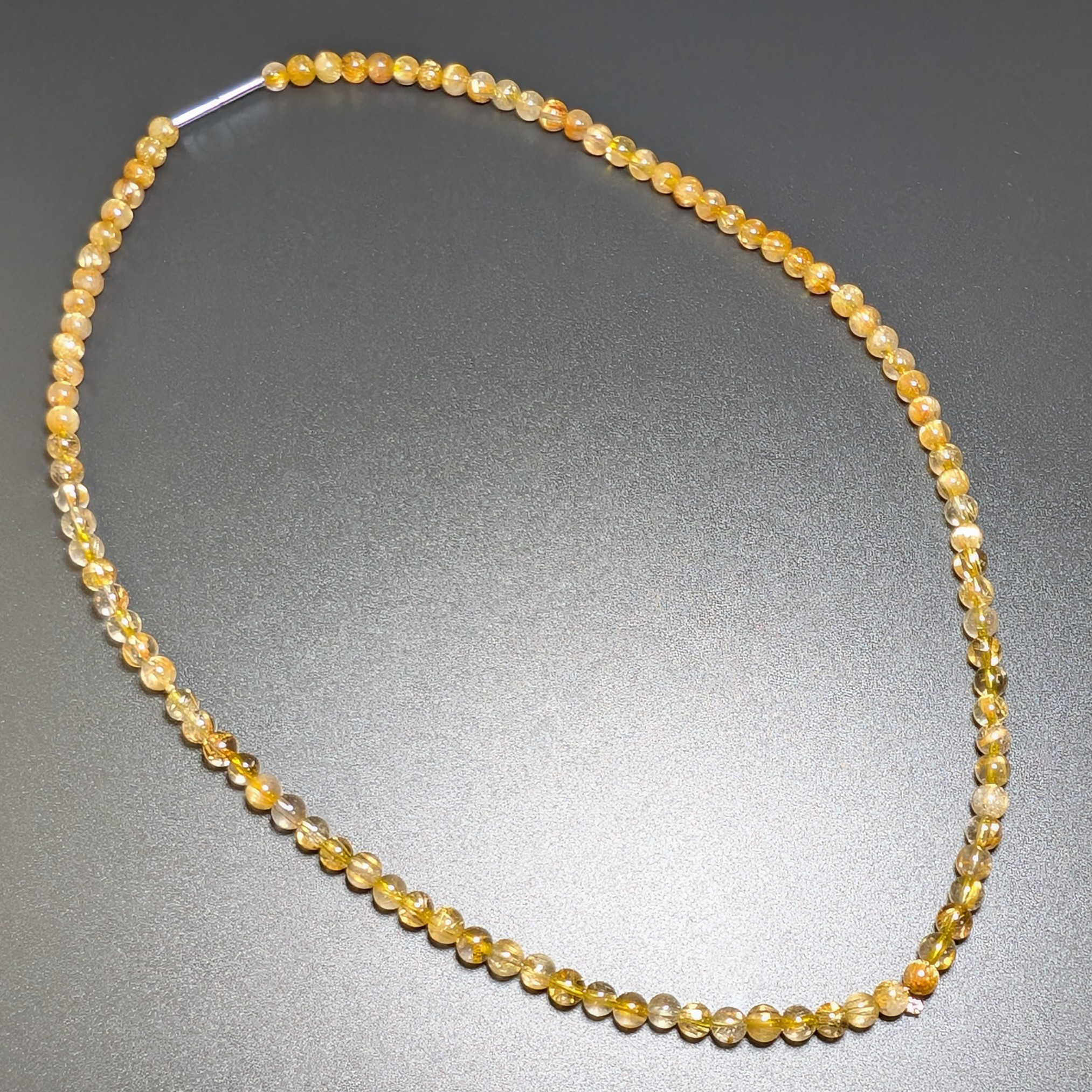 1名様1点限定！k18ゴールド ダイヤ入ペンダント 金針タイチンルチルネックレス 52cm プレゼント お年玉 ギフト