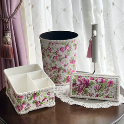 ダストボックス　ゴミ箱　華やか　ラベルピエス　チェリー柄　イギリス　大人可愛い 2枚目の画像