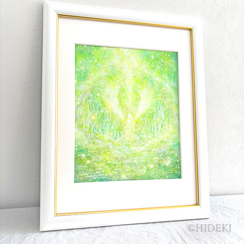 アクリル画☆森の天使☆天使の絵 絵画 HIDEKI 通販 19616107｜Creema