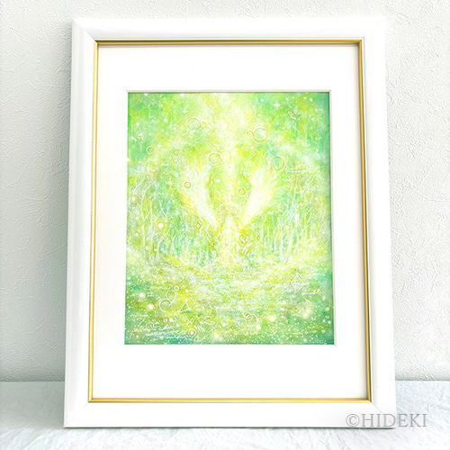 アクリル画☆森の天使☆天使の絵 絵画 HIDEKI 通販 19616107｜Creema