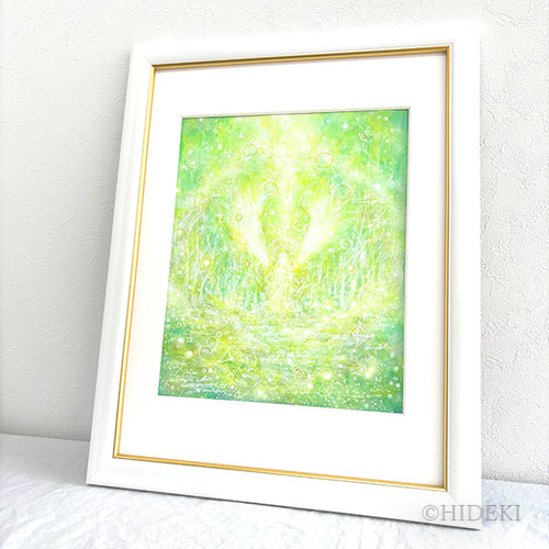 アクリル画☆森の天使☆天使の絵 絵画 HIDEKI 通販 19616107｜Creema