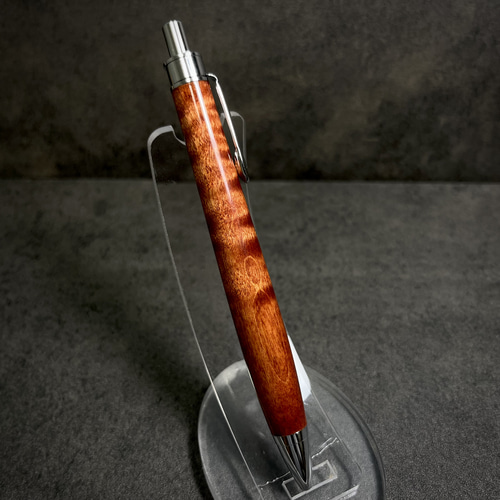 木軸ペン　タイガーメープル　縮杢 杢軸シャーペン】トチ（栃） 縮み杢 / 0.5mmシャープペンシル