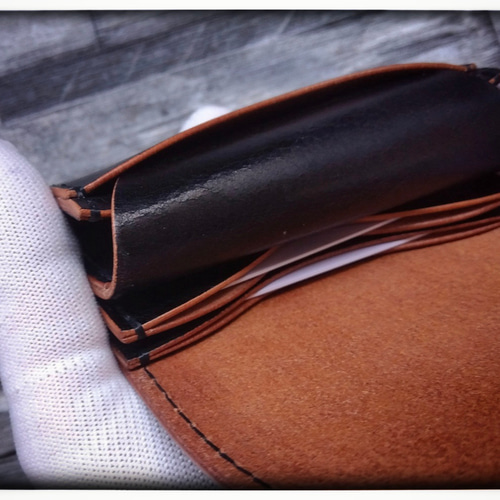 ◇金具なし、差し込み式◇トラッカーウォレット ミニ タイプ◇茶芯