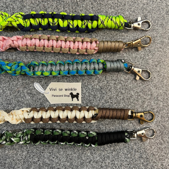 バイカラー スマホハンドストラップ パラコード おしゃれスマホ